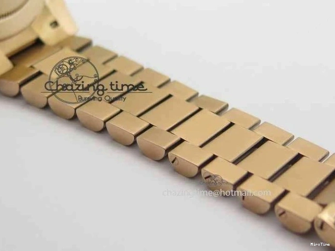 MiroTime 0318 Sophisticated Day-Date 40mm 228239 RG Noob 1:1 Best Edition Brown Roman Dial On RG President Bracelet A 3707